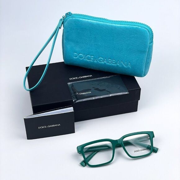 NEW D&G DG5102 3311 Crystal Green Rectangle Unisex Eyeglasses - Picture 11 of 13